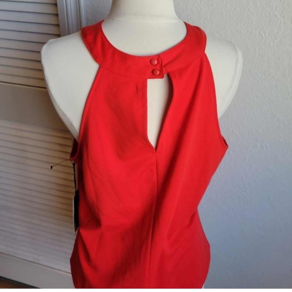 Halogen gorgeous Red Halter Twist Front Blouse NWOT - Picture 4 of 5